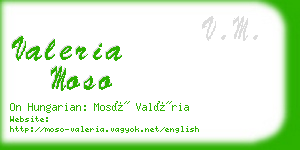valeria moso business card